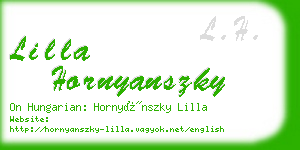 lilla hornyanszky business card